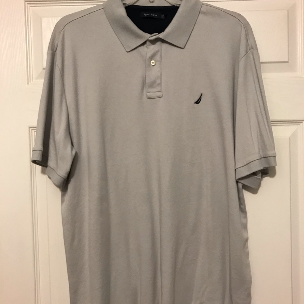 Nautica Men’s 2X Light Gray Polo Shirt